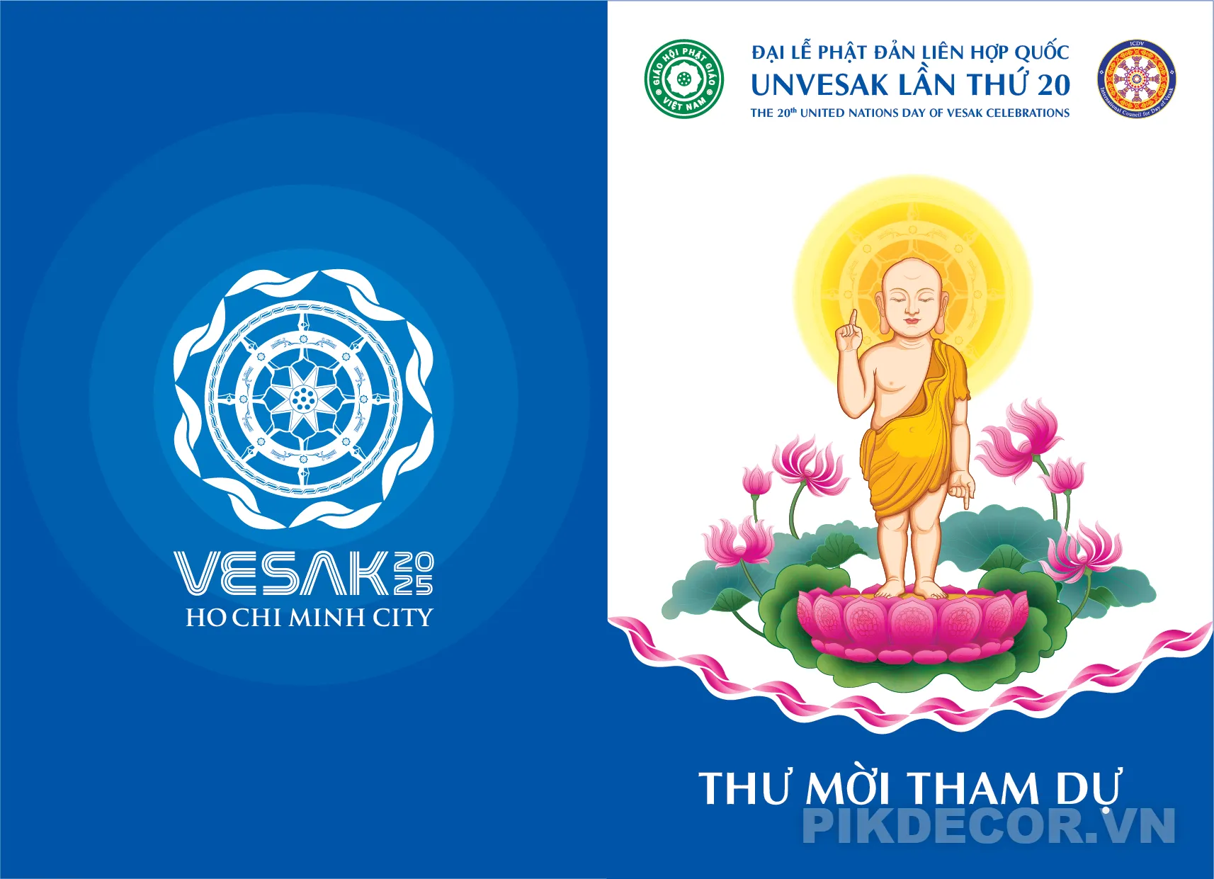 Thư Mời Ngày Lễ Phật Đản, File Vector In Ấn 447