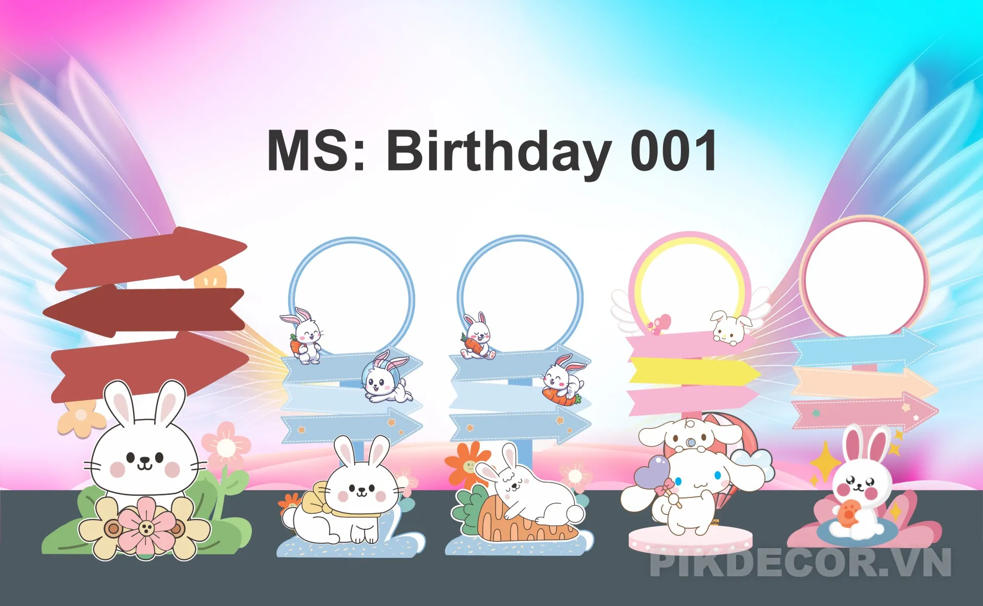 Mẫu Photo Props Sinh Nhật Cho Bé – Vector Thiết Kế In Ấn