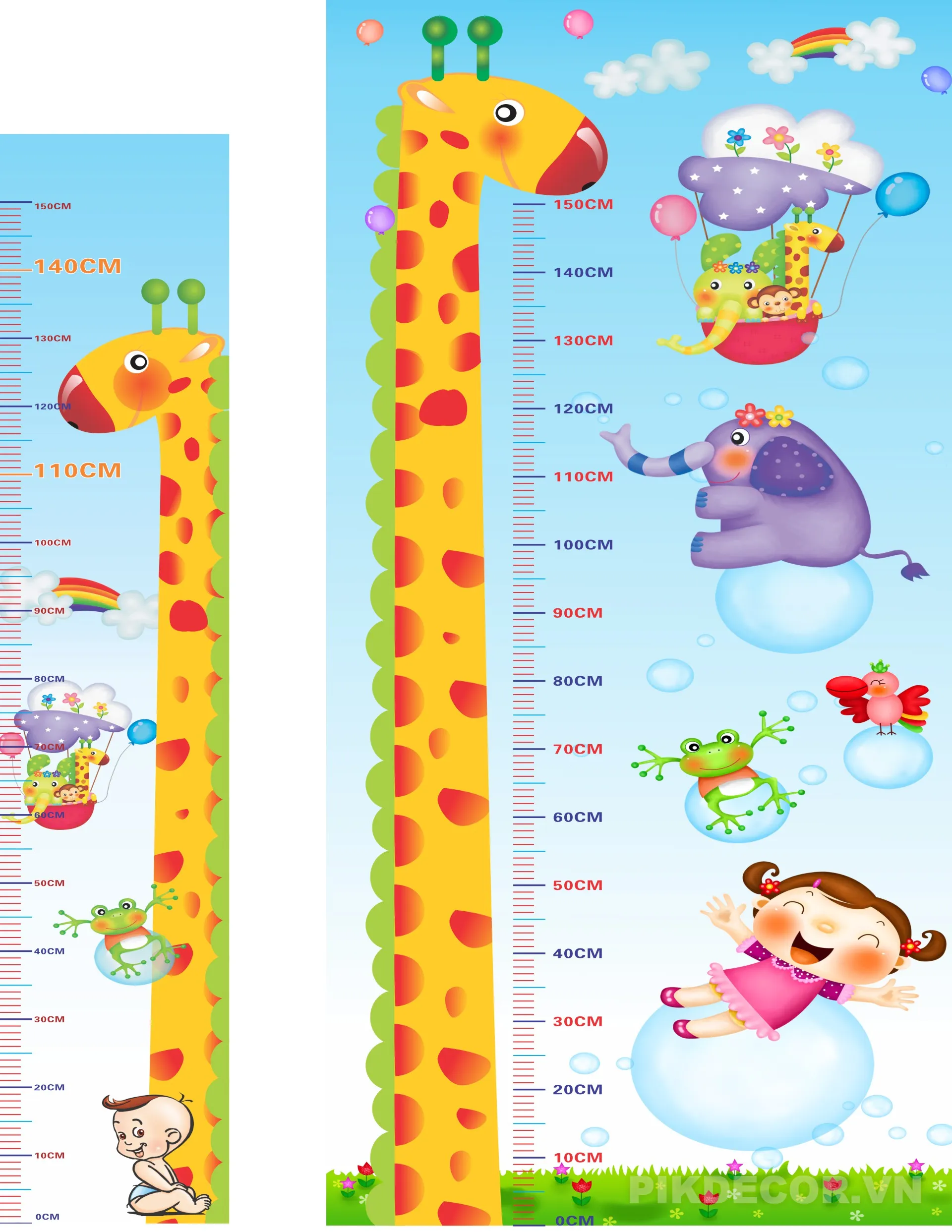 Mẫu Thước Đo Chiều Cao Cho Bé – Height Chart Trẻ Em 181