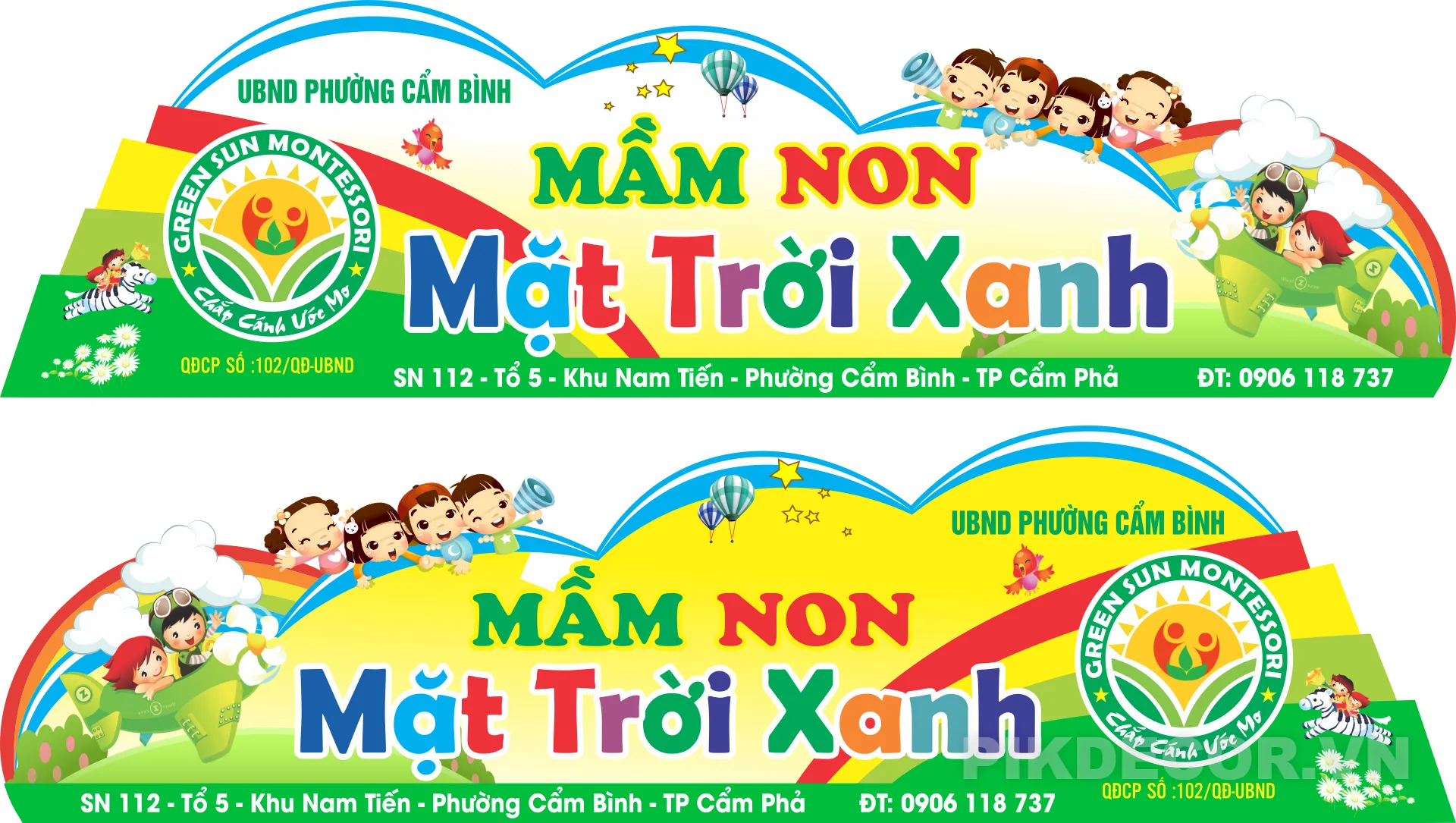 Mẫu Biển Trường Mầm Non
