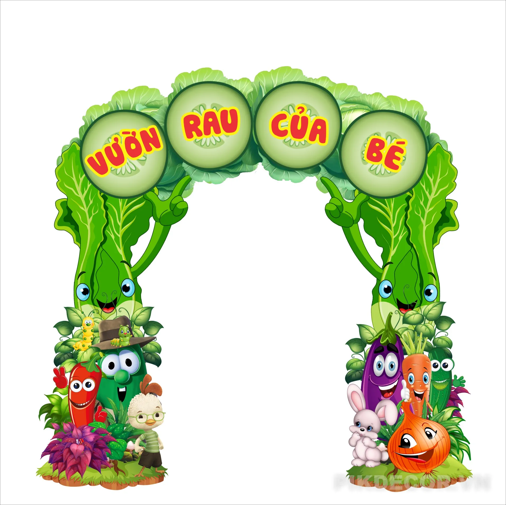 Download Mẫu Trang Trí Vườn Cổ Tích Thiếu Nhi – File Vector Mầm Non Key: Vector Mầm Non, Backdrop Thiếu Nhi