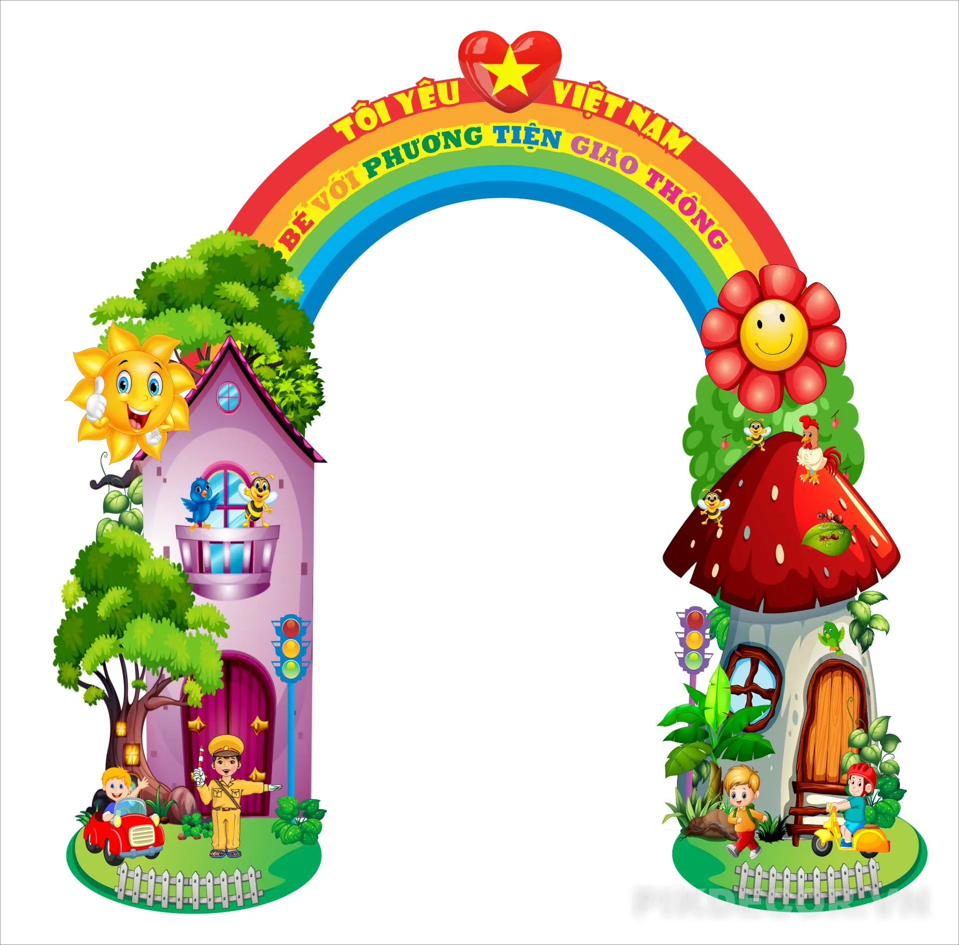 Download Mẫu Trang Trí Vườn Cổ Tích Thiếu Nhi – File Vector Mầm Non Key: Vector Mầm Non, Backdrop Thiếu Nhi 781 511