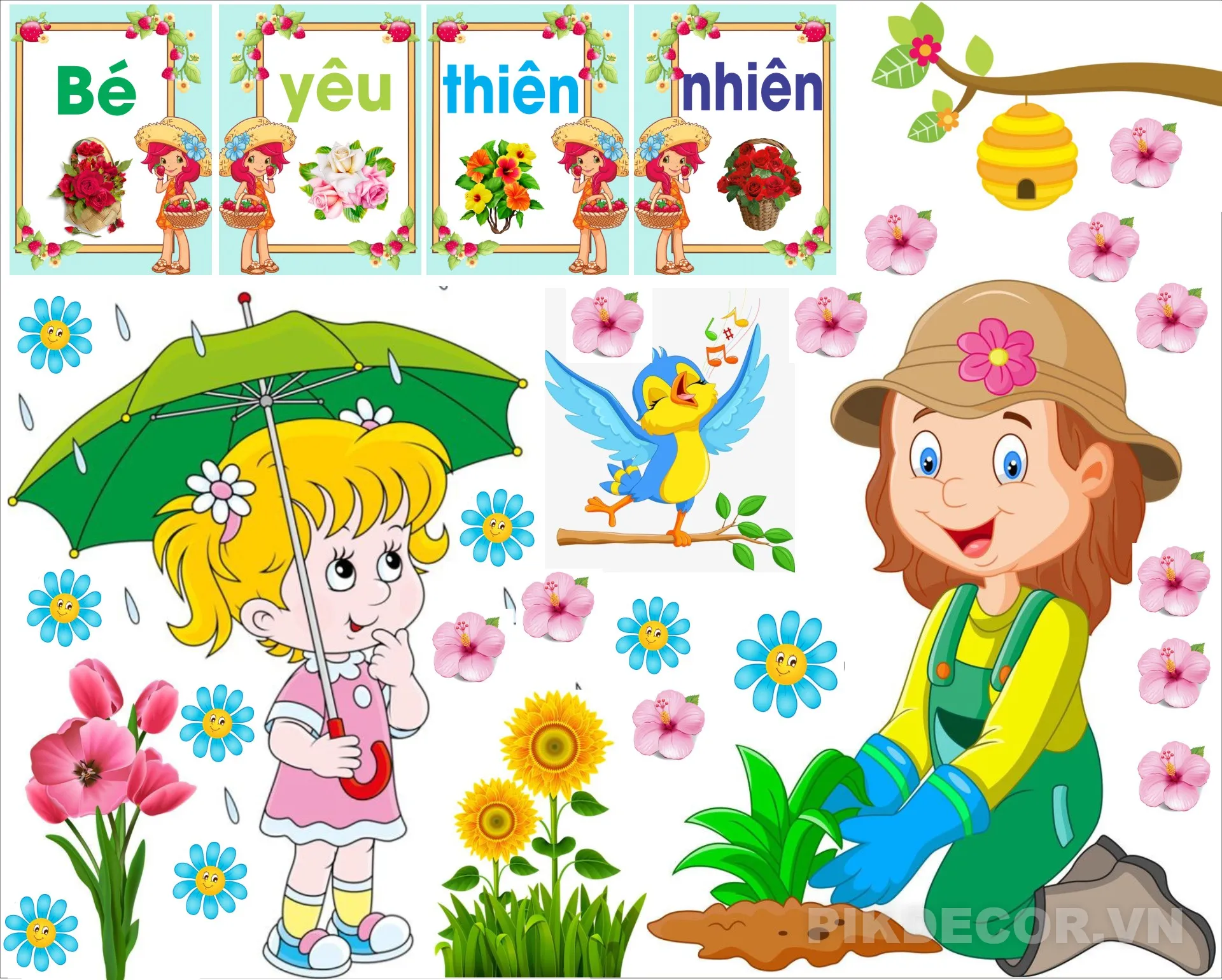 Mẫu Decal Trang Trí Góc Nghề Nghiệp Cho Trẻ – Preschool Role Play Corner 920