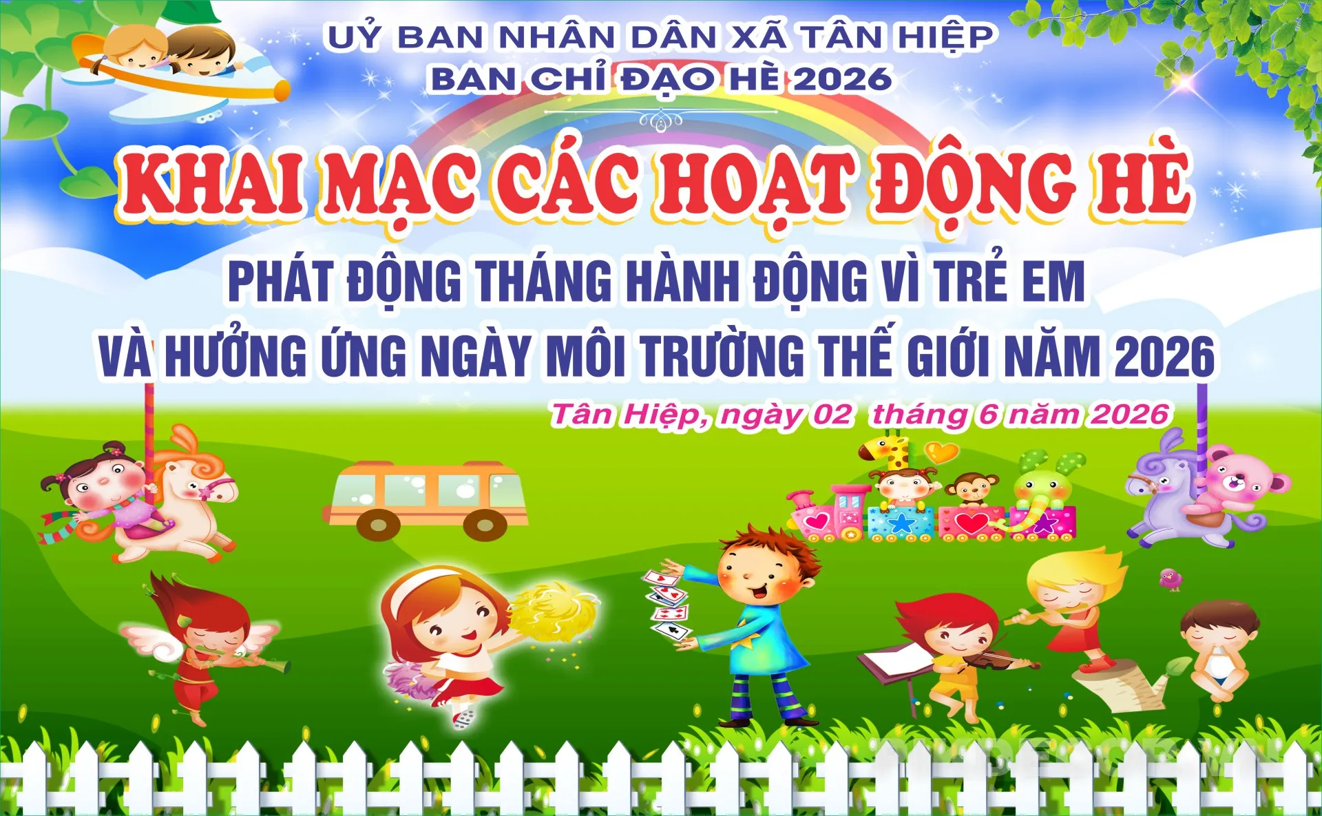Backdrop Chúc Mừng Quốc Tế Thiếu Nhi 1/6 – Trang Trí Ngày Hội Thiếu Nhi 707 501