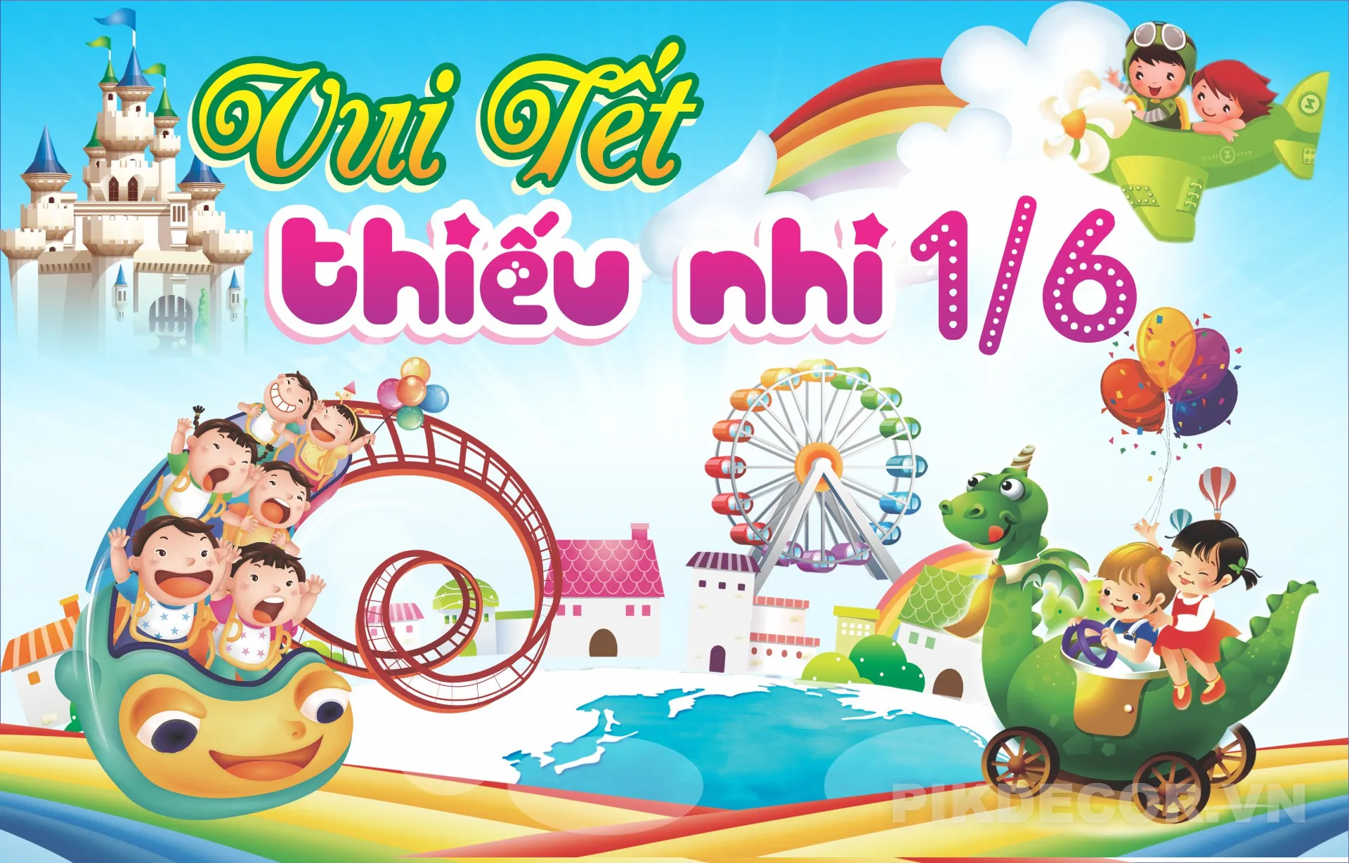 Backdrop Sự Kiện Ngày Quốc Tế Thiếu Nhi – Kids Festival Banner