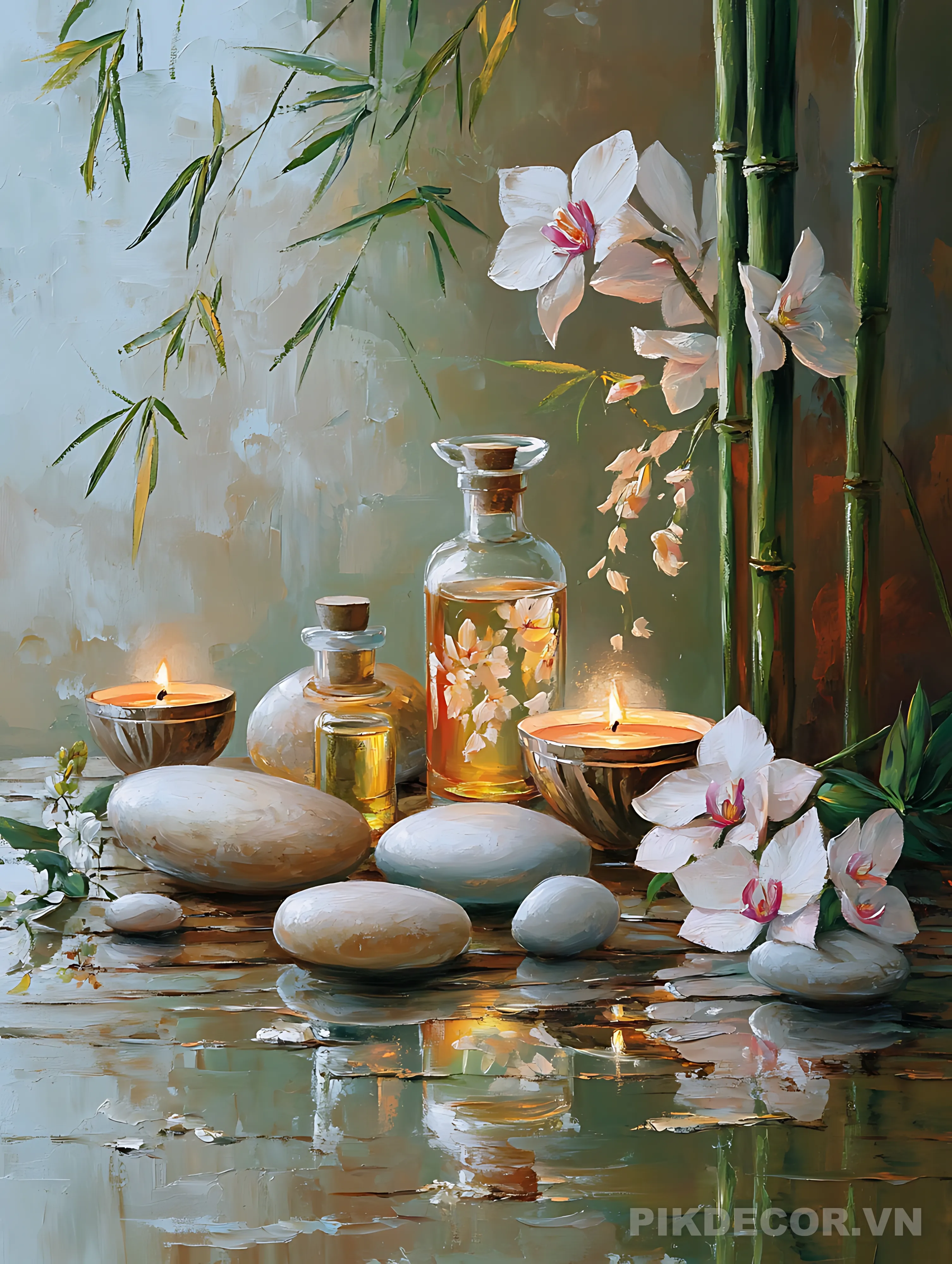 Mẫu Tranh 3D Spa Tranh Gương