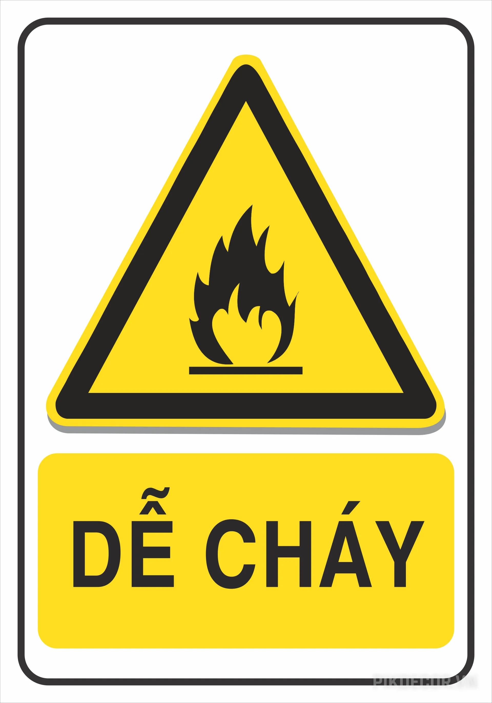 Mẫu Biển Báo Dể Cháy File Vector, In Ấn