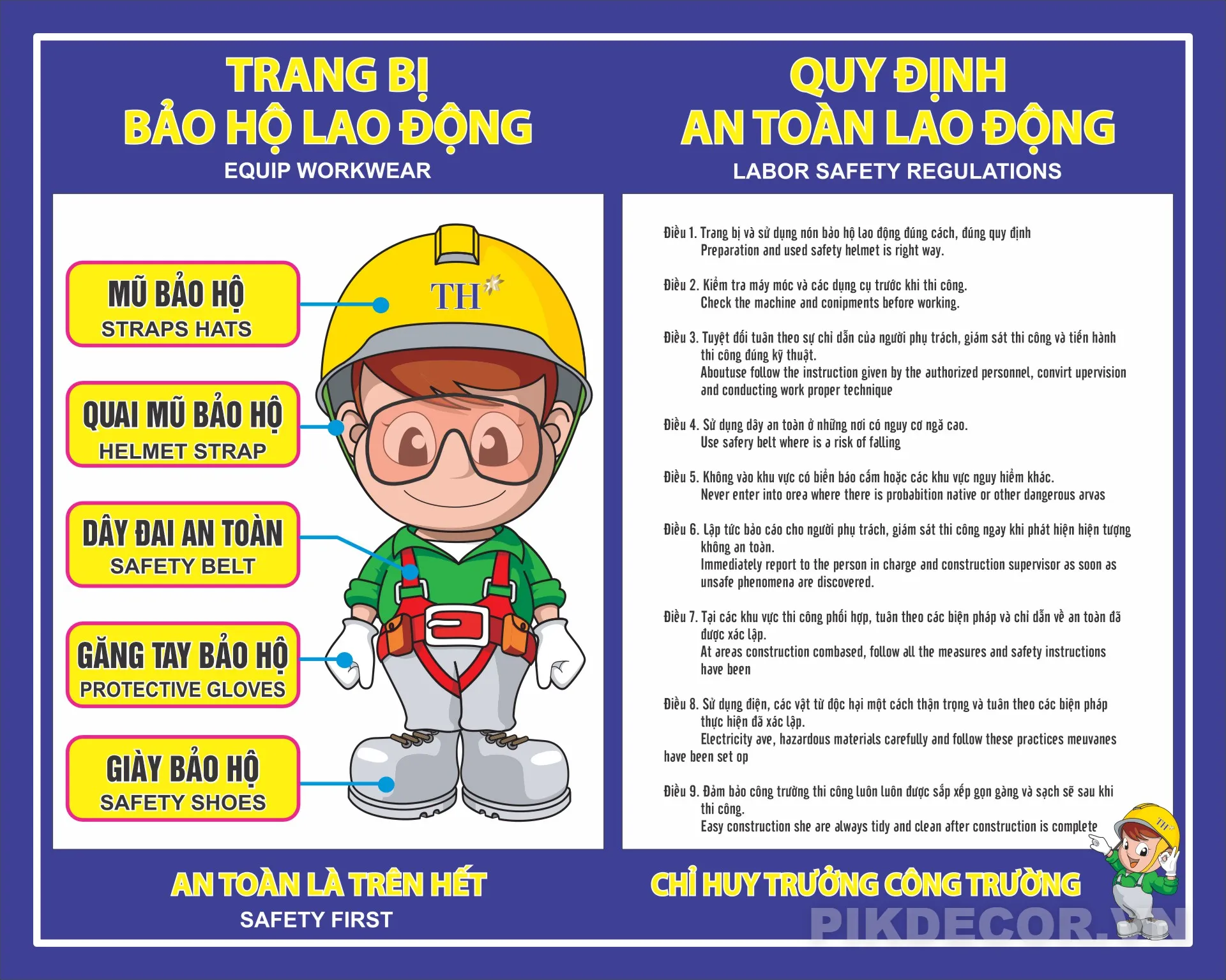 Mẫu Nội Quy An Toàn Lao Động, File Vector, In Ấn