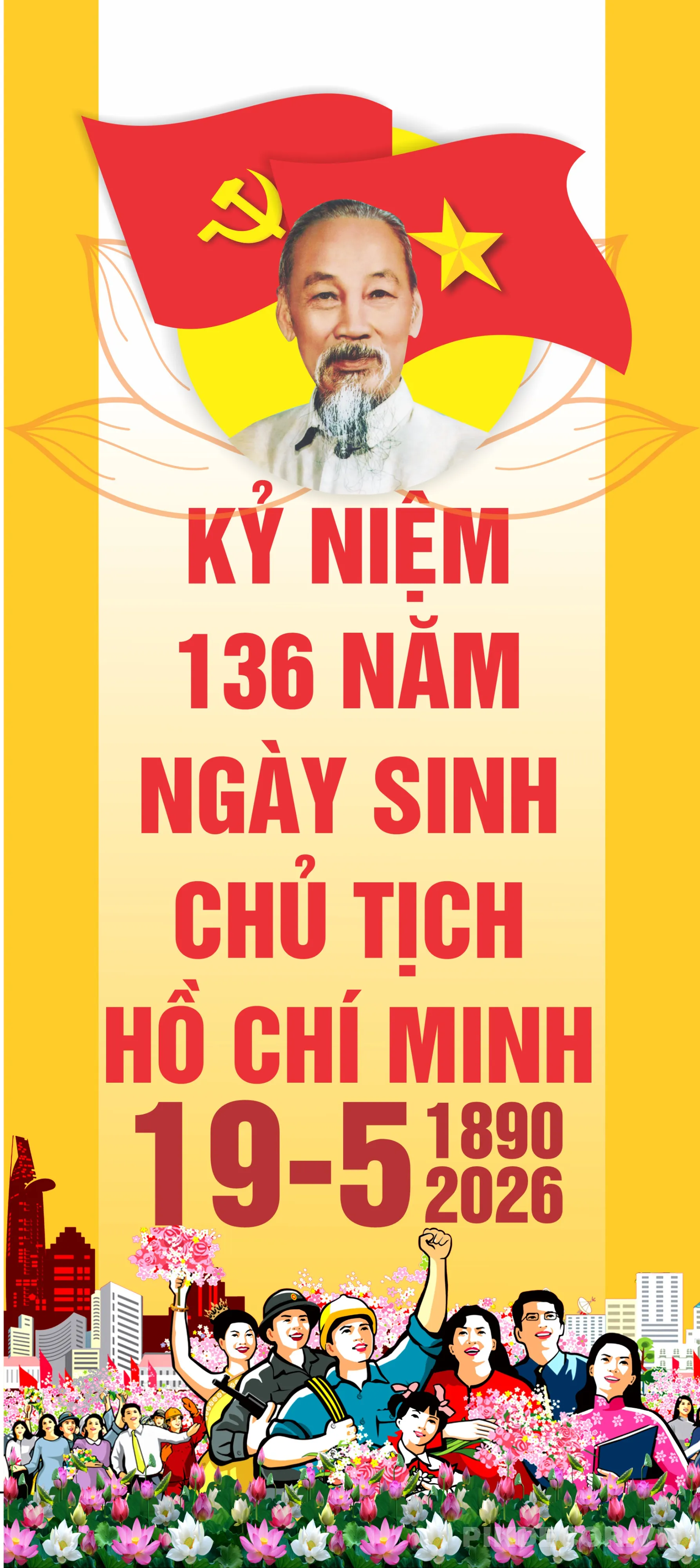 Poster Kỷ Niệm Sinh Nhật Bác Hồ