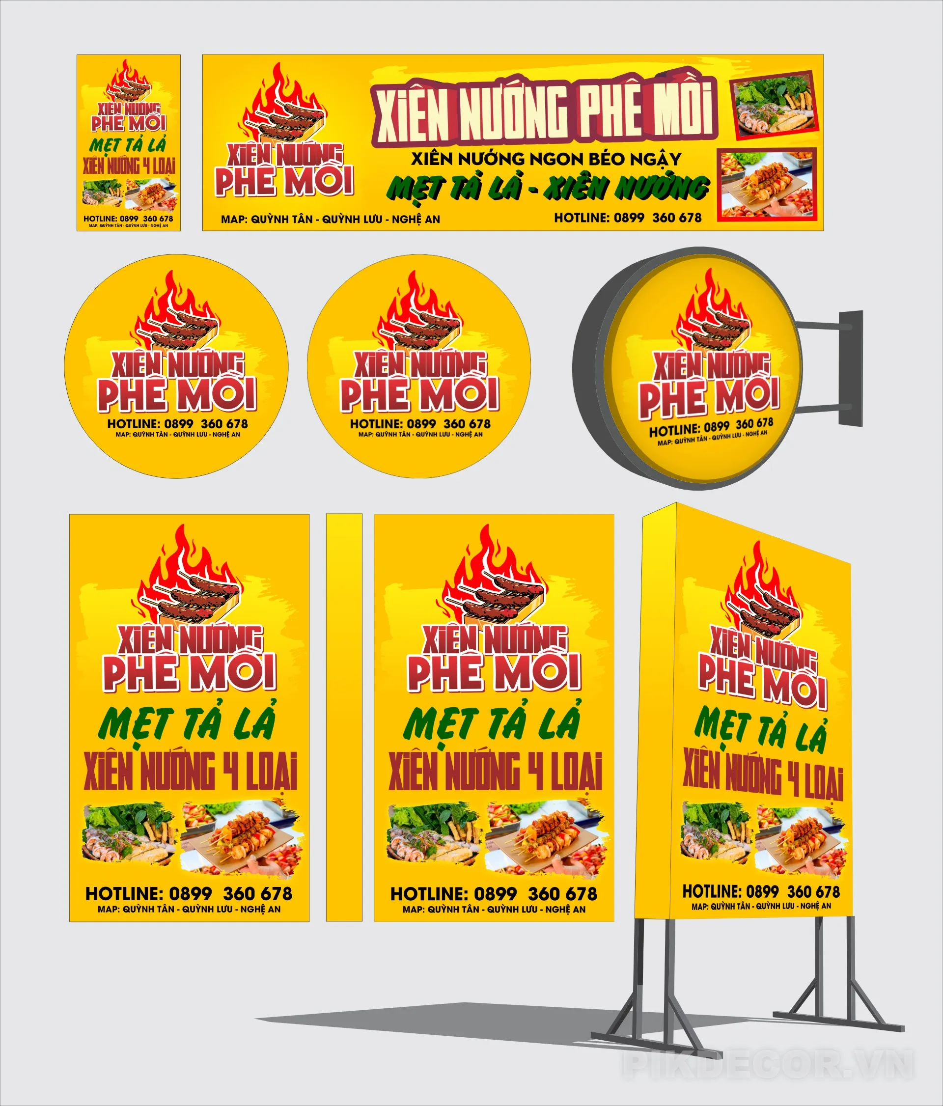 Mẫu Biển Quảng Cáo Cửa Hàng Đồ Nướng Buffe