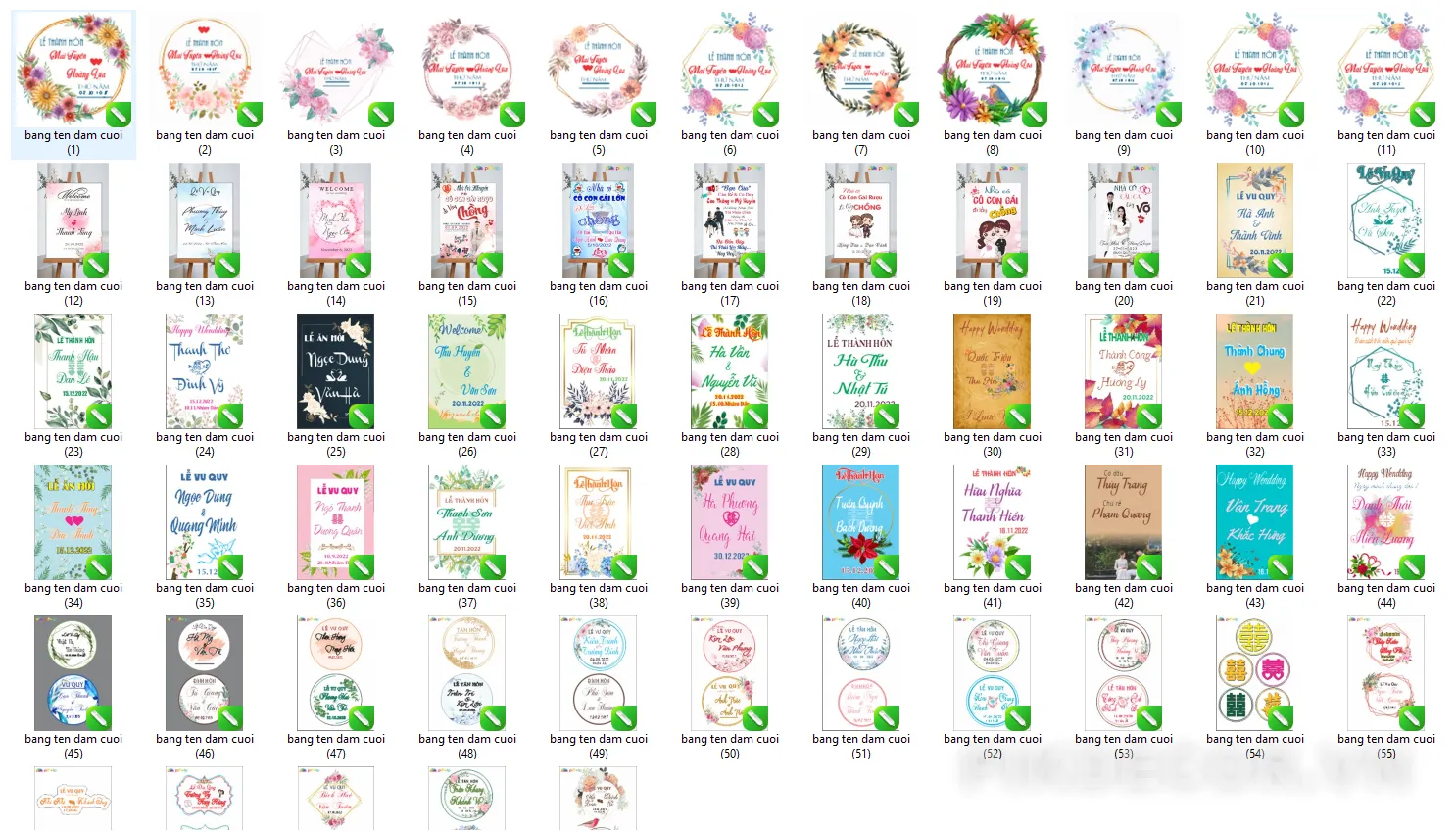 100+ Mẫu Bảng Tên Cưới Hỏi, Hỷ File Vector Chuẩn In Ấn