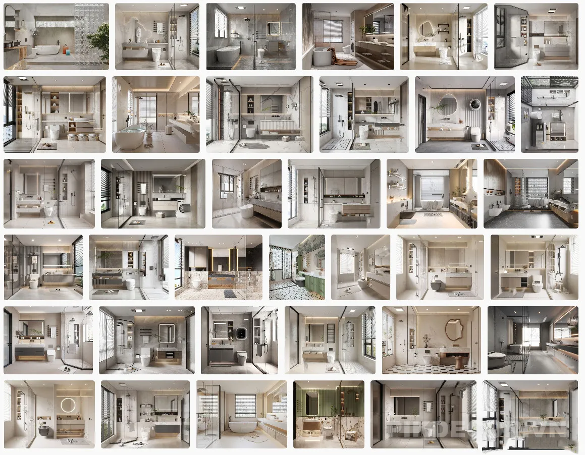 20+ Mẫu Phòng Tắm Hiện Đại – File Sketchup Nội Thất Full Model