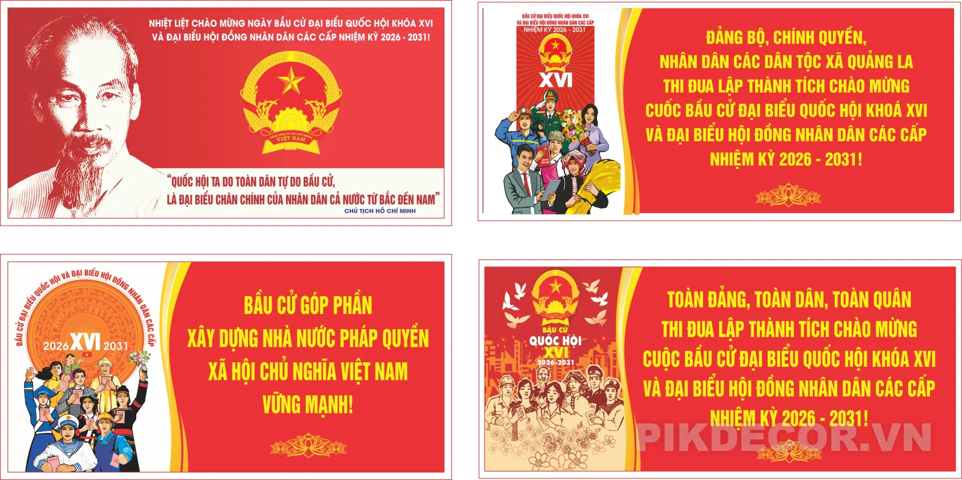 Tổng Hợp Mẫu Poster Banner Bầu Cử Đại Biểu Quốc Hội Khóa 16 Năm 2026 – Vector Corel Ai 102