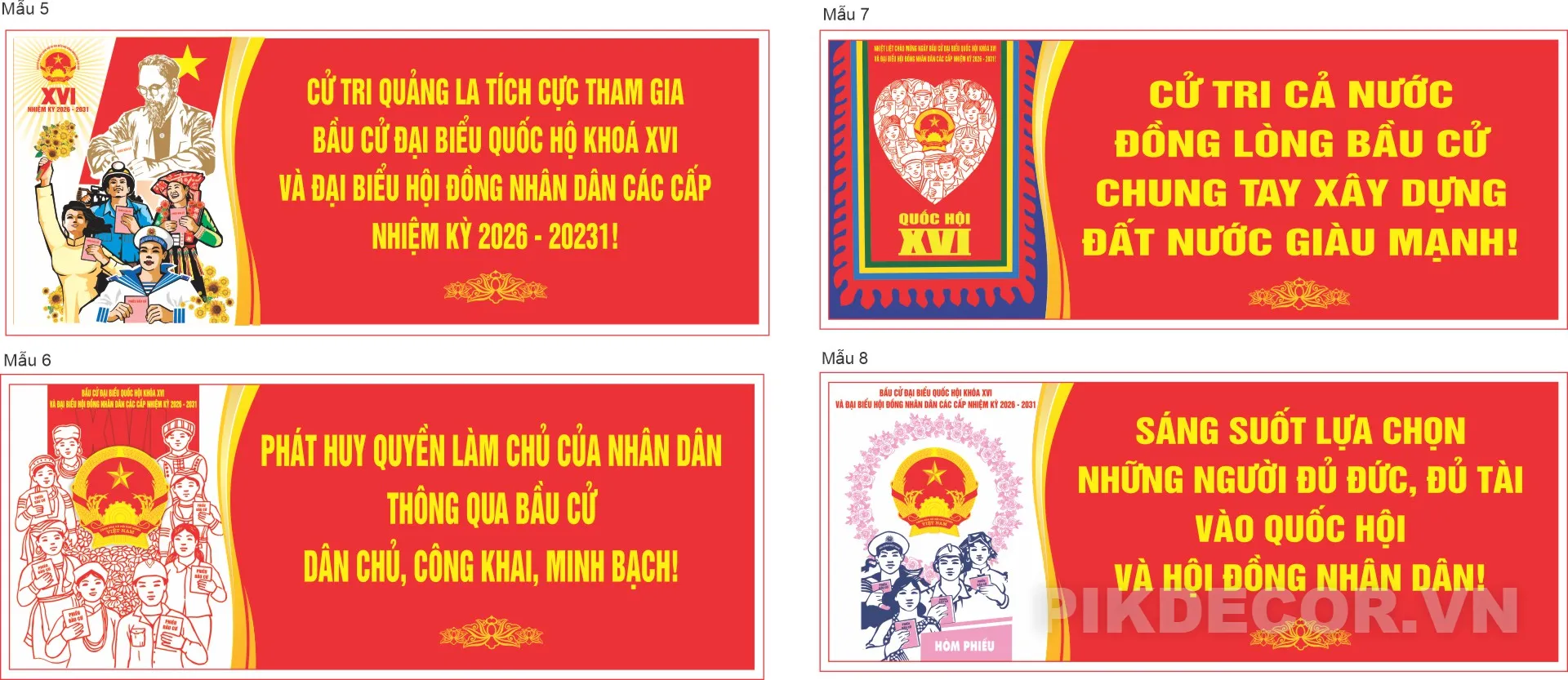 Tổng Hợp Mẫu Poster Banner Bầu Cử Đại Biểu Quốc Hội Khóa 16 Năm 2026 – Vector Corel Ai 127