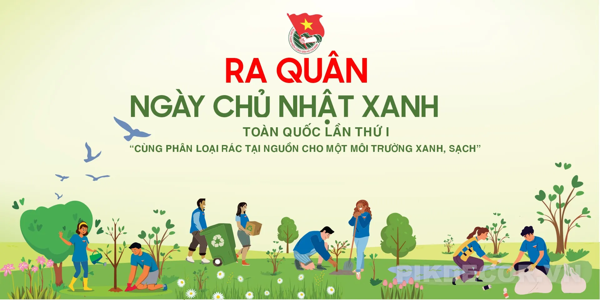 Top 99+ Mẫu Backdrop Lễ Ra Quân Chủ Nhật Xanh Đoàn Tncs Hcm, File Vector