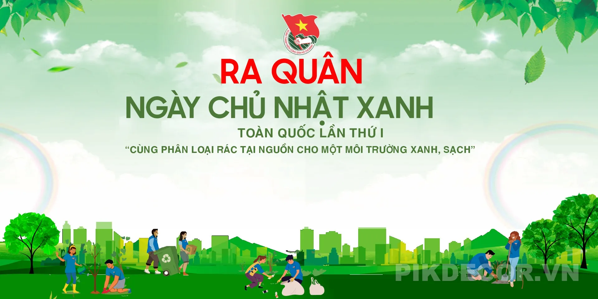 Top 99+ Mẫu Backdrop Lễ Ra Quân Chủ Nhật Xanh Đoàn Tncs Hcm, File Vector 676