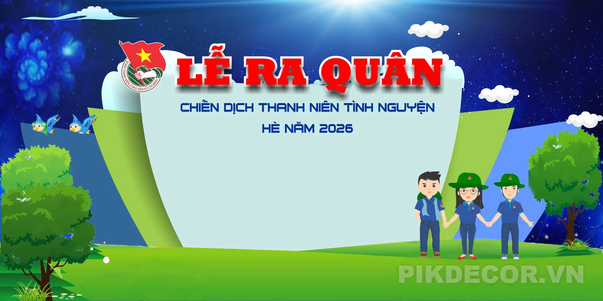 Top 99+ Mẫu Backdrop Lễ Ra Quân Tình Nguyện Mùa Hè, File Vector 787