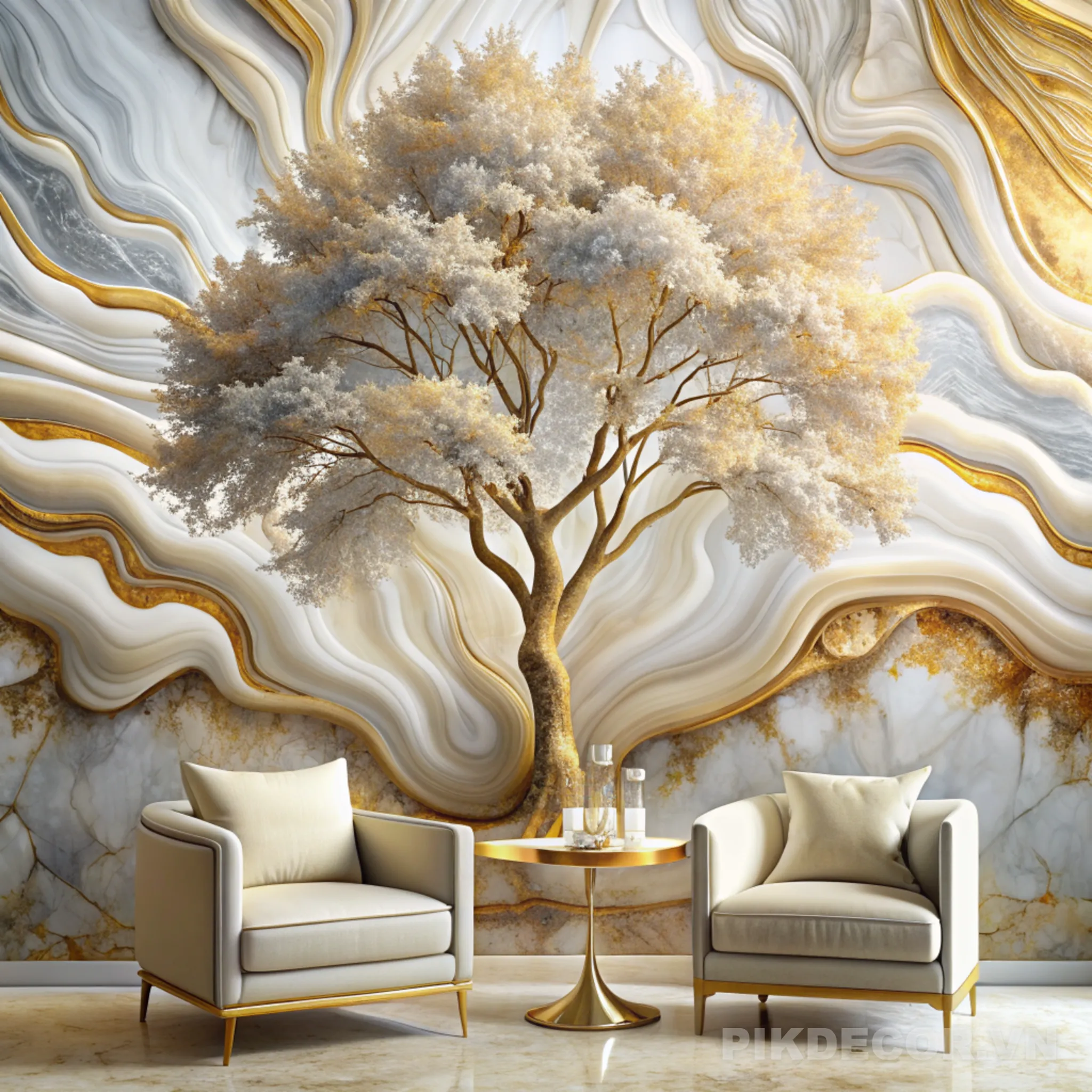 Tranh 3D Nội Thất Phòng Khách 757