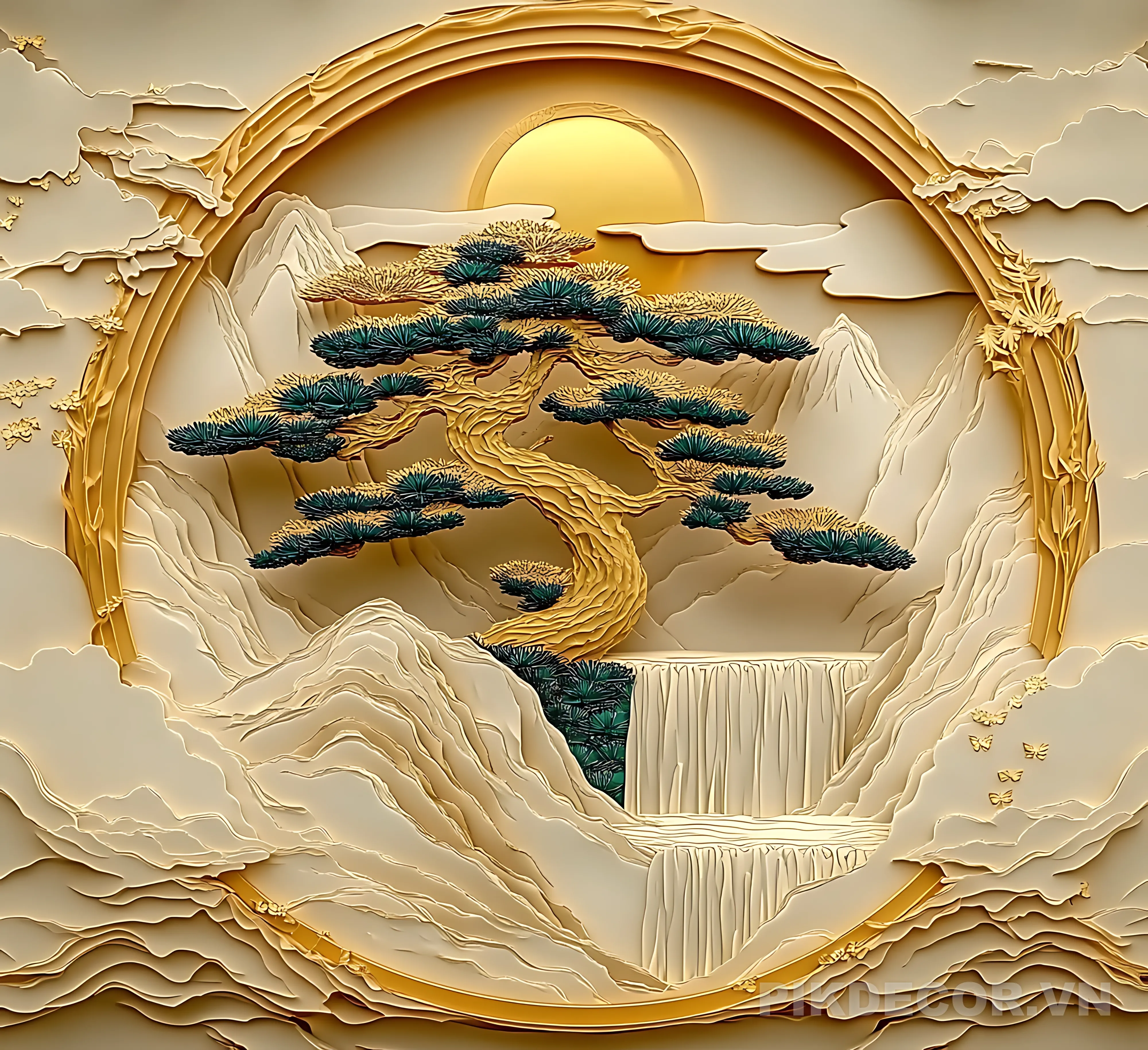 Tranh 3D Tráng Gương Luxury 971