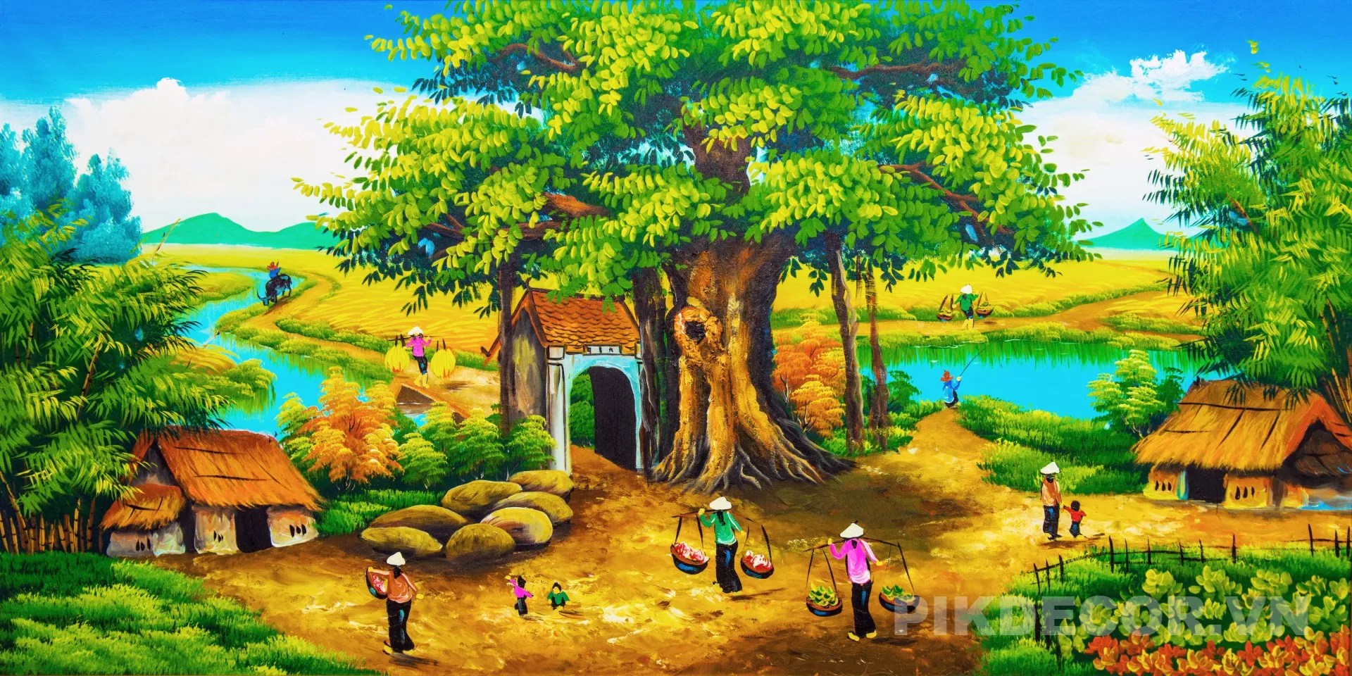 Tranh Đồng Quê Treo Tường Canvas 544